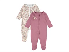 Name It rose wine flower sleepsuit (2-pack)